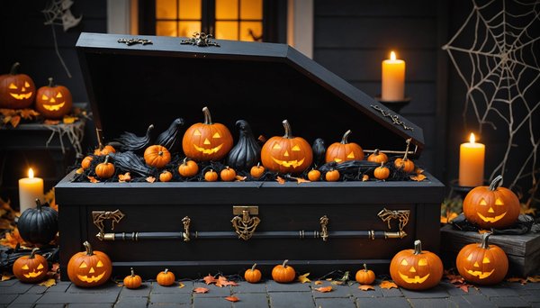 Pack déco halloween : le cercueil pour une ambiance terrifiante